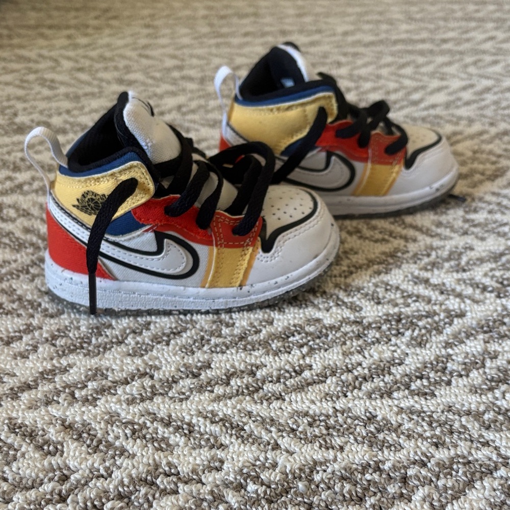 Kids Nike Air Jordans Multicolor High-Top Sneakers